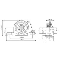 یاتاقان 209 UCP دو پیچ ASAHI آساهی ژاپن