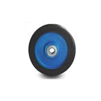 چرخ چدن آبی لاستیکی بدون پایه تک