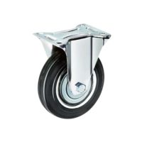 چرخ ورقی لاستیکی وارداتی با پایه ثابت